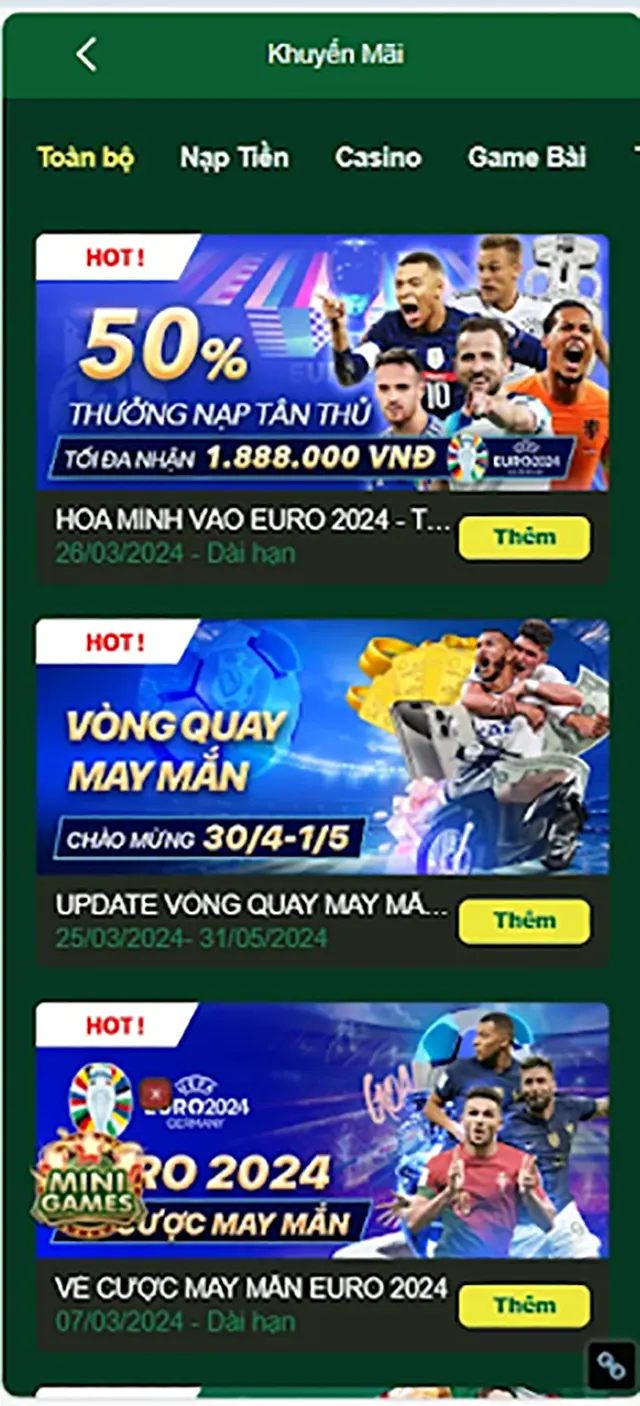 BONGVIP luôn tri ân cược thủ bằng các chương trình khuyến mãi