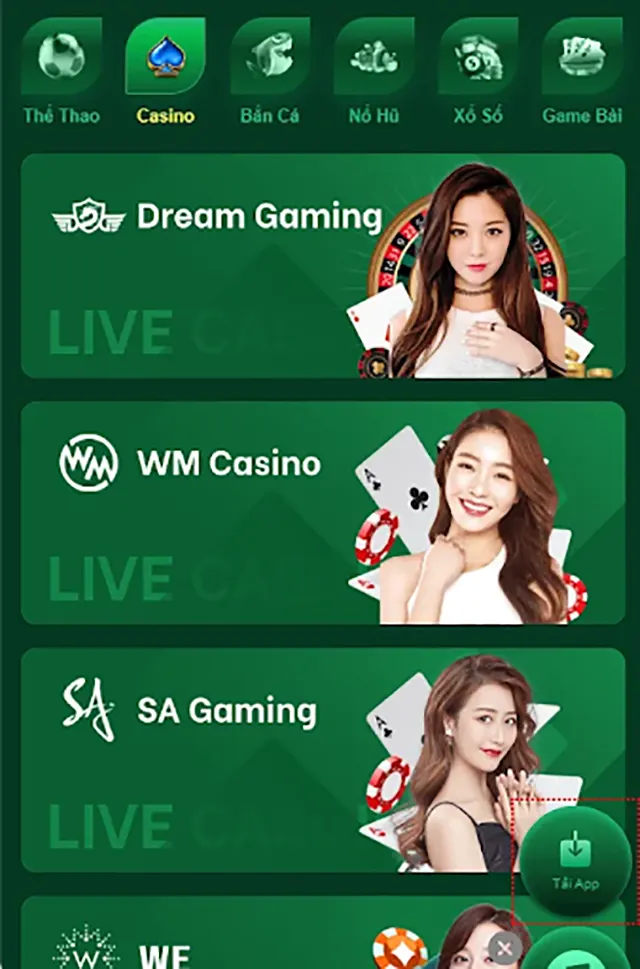 Casino trực tuyến với Dealer xinh đẹp