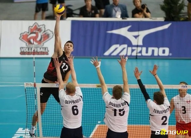 Gavin Schmitt thể hiện sức bật ấn tượng và những cú đập bóng mạnh mẽ trong màu áo đội tuyển Canada
