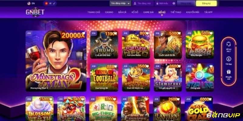 Đăng nhập Gnbet trải nghiệm kho game cá cược đẳng cấp