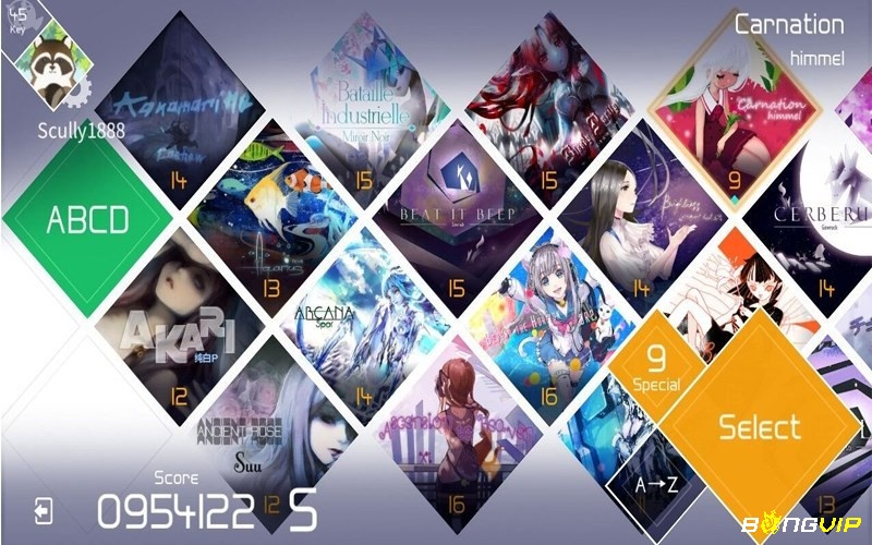 Các màn chơi trong game sẽ có độ khó tăng dần theo từng bài hát riêng biệt