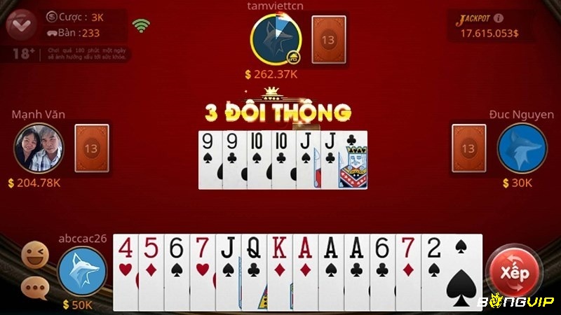 3 đôi thông trong tiến lên miền nam