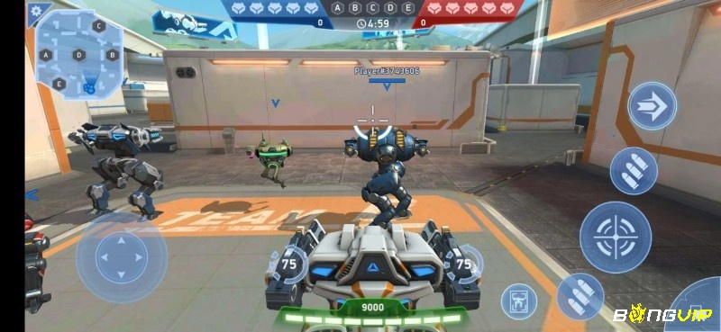 Lối chơi 2v2 trong Mech Arena buộc người chơi phải hoàn thành tất cả nhiệm vụ để tiêu diệt kẻ thù