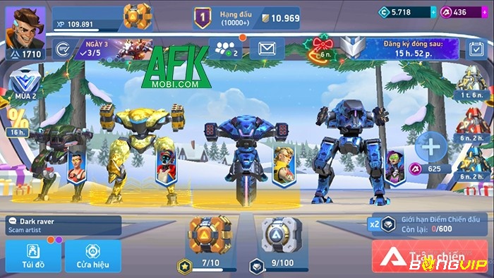 Mech Arena có 13 loại robot tiên tiến với 4 cấp độ nhận diện khác nhau