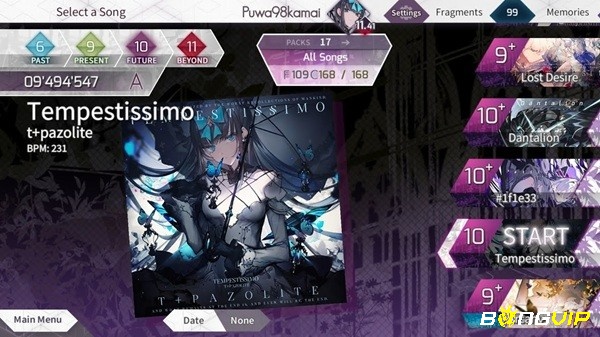 Arcaea sử dụng các bản nhạc điện tử đầy sôi động