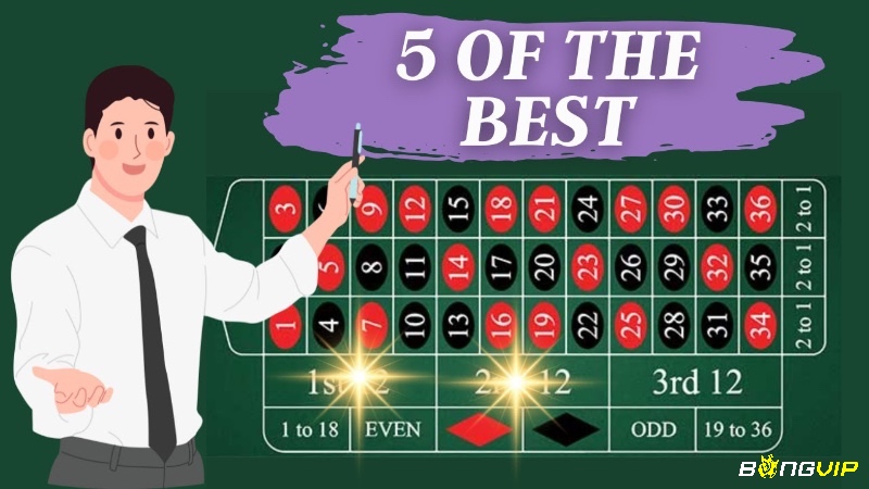 Minh họa thao tác đặt chip trực tiếp vào nhóm dozen trước khi vòng quay bắt đầu.