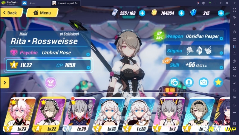 Các yếu tố liên quan tới tiến trình phát triển nhân vật và kỹ năng sử dụng tài nguyên hiệu quả trong game Honkai Impact 3rd.