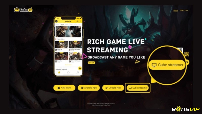 Cube TV là nơi hội tụ của game thủ và streamer chuyên nghiệp, mang lại trải nghiệm phát sóng chất lượng