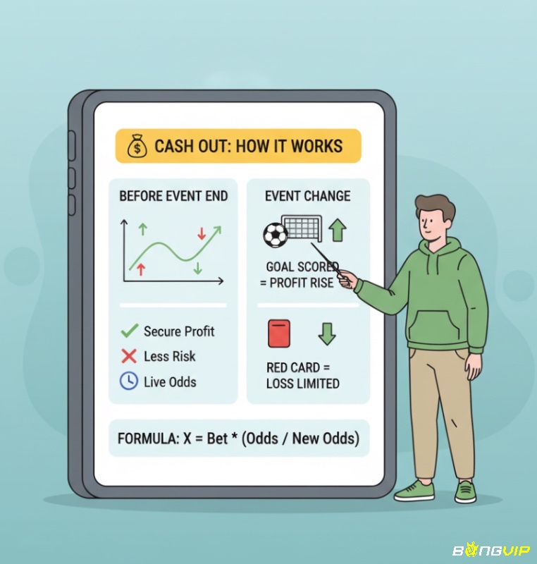 Cùng bongvip tìm hiểu về cash out trước trận là gì chuẩn xác nhất cho người chơi mới nhé