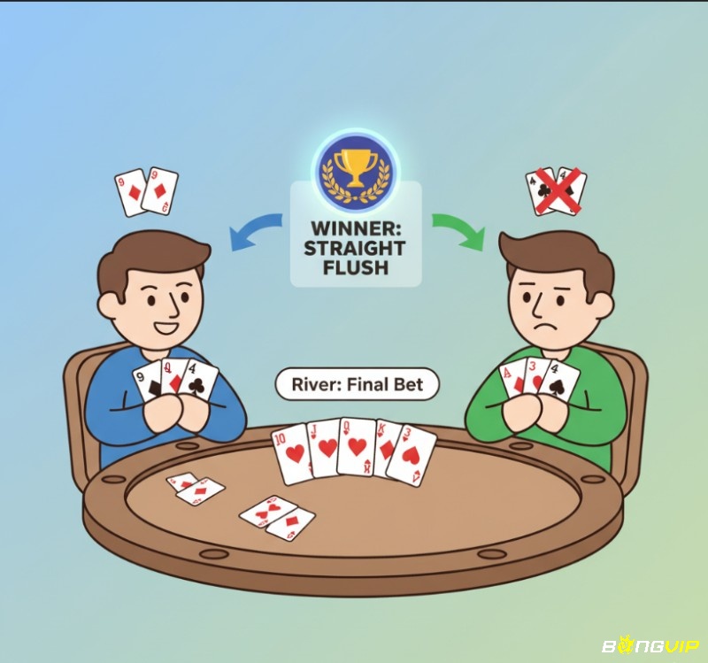 Người chơi Omaha Poker tập trung so sánh bài tẩy và bài chung để xác định người thắng cuộc