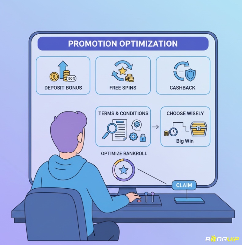 Người chơi game nổ hũ tận dụng các chương trình khuyến mãi để tối ưu vốn và tăng cơ hội săn hũ