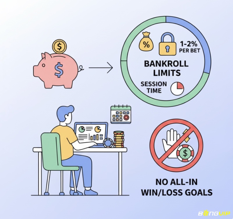 Người chơi kiểm soát ngân sách bằng cách thiết lập giới hạn rõ ràng cho từng phiên cược trong casino