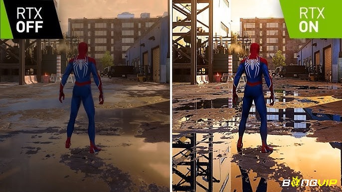 HDR kết hợp ray tracing làm ánh đèn và bề mặt kính nổi khối rõ rệt