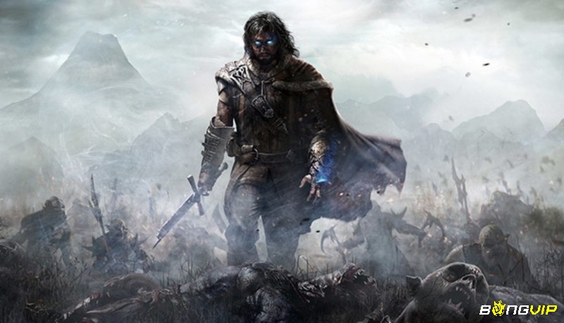 Talion lặng lẽ nhìn Mordor như một chiến trường để trả thù và tự cứu rỗi trong game Middle-earth: Shadow of Mordor