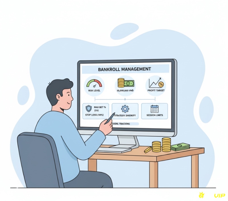 Người quản lý vốn cá cược chuyên nghiệp lập kế hoạch tài chính để bảo vệ và phát triển tài sản bền vững