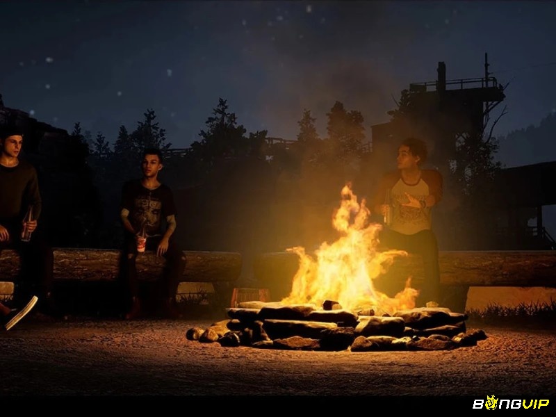 doi thoai nhan vat trong cabin trai he Hackett’s Quarry