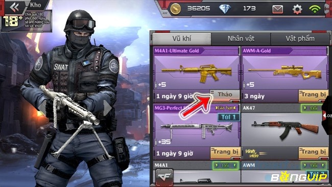 Kho vũ khí CrossFire Legends với súng trường, súng ngắm và trang bị cận chiến