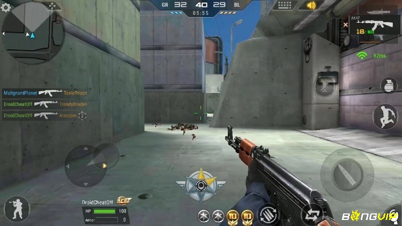 Nhân vật CrossFire Legends giao tranh trong bản đồ nhiều góc kê súng