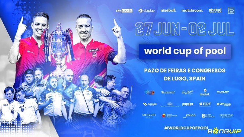 World Cup of Pool là giải bida lỗ đồng đội hấp dẫn và giàu cảm xúc thi đấu